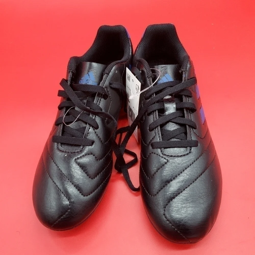 Adidas Boys Goletto Vii Fg J Black/Royal Soccer Shoes FV2894 Size 6Y NWT